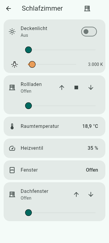 Raumansicht Schlafzimmer hell